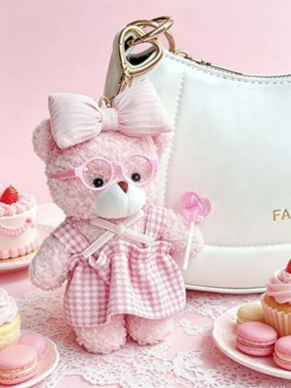 Cute Bear Keychain Bag Charm | Adorable Purse Accessory for Handbags & Backpacks